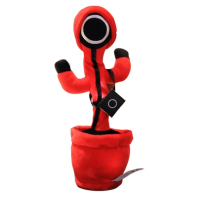 Mainan Boneka kaktus Squid Game Elektrik Lampu LED mainan Squid game Dancing Toy joget [READY STOCK]