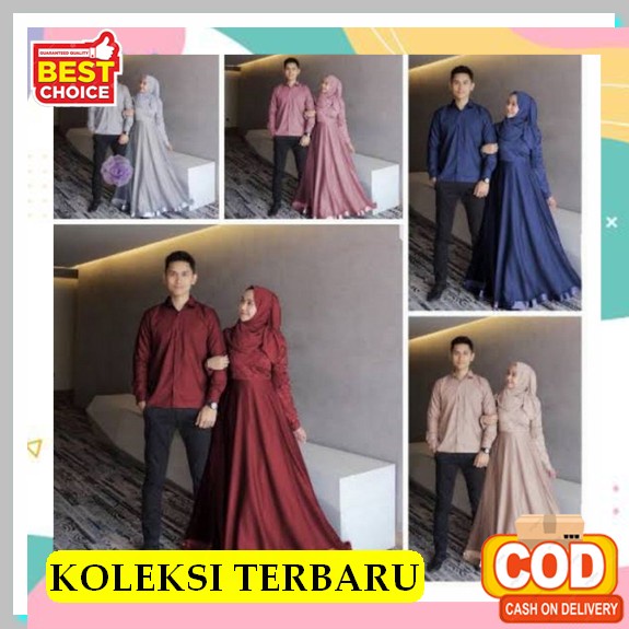 Couple Gamis Irwansyah Batik Brukat Kombinasi Model Terbaru 2022 Kapel Cople Jumbo Pasangan Muslim Lebaran Kekinian Murah Best Seller Terkini Y0A88 Cp Lovisa Couple Pria Wanita Baju Pasangan Gamis Dan Koko / Couple Pesta Cp Agoda Couple Gamis Brukat