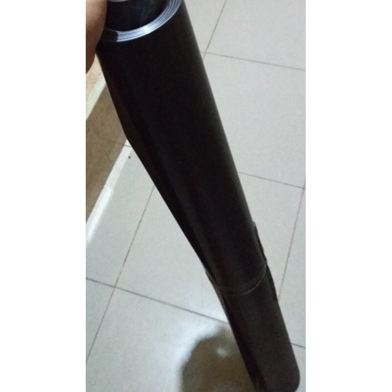 PLASTIK PAGAR Hitam & Putih Motif GARIS . Tinggi 1 mtr . Plastik Penutup Pagar . Fibre pagar