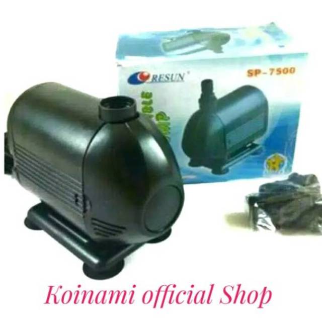 RESUN SP-7500 / pompa aquarium kolam ikan koi / pump / sirkulasi / 75 watt / 3500 liter 4.5 meter