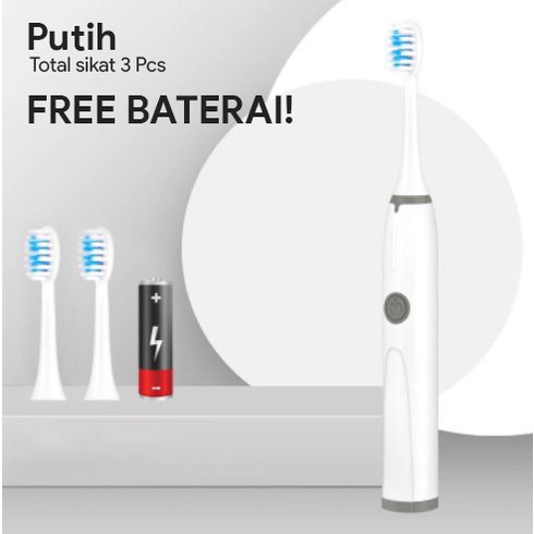 Sikat Gigi Anak Electric Toothbrush Sonic Vibration Sikat Gigi Anak Elektrik Baterai AA