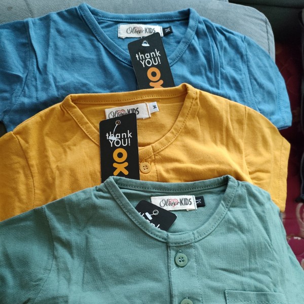 Ramadhan Sale - OLIVER KIDS - Setelan Pocket Henley Anak 1-7 Tahun Setelan Polos Anak Baju Dan Celana Pendek Anak Stelan Anak Perempuan Stelan Anak Laki Onet Set Anak Kaos Dan Celana Anak