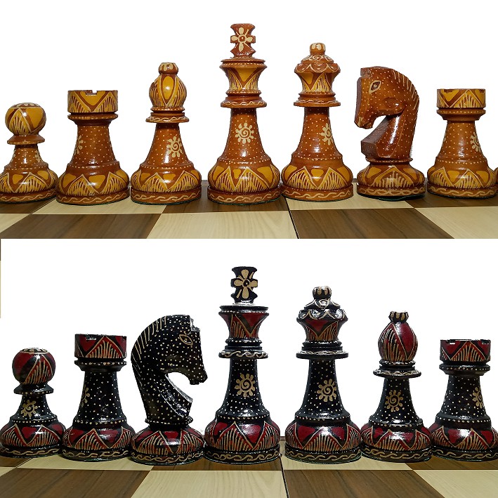 BCCSTORE Edisi Spesial Bidak Catur Kayu Sawo Motif Batik Premium 100% Asli Indonesia