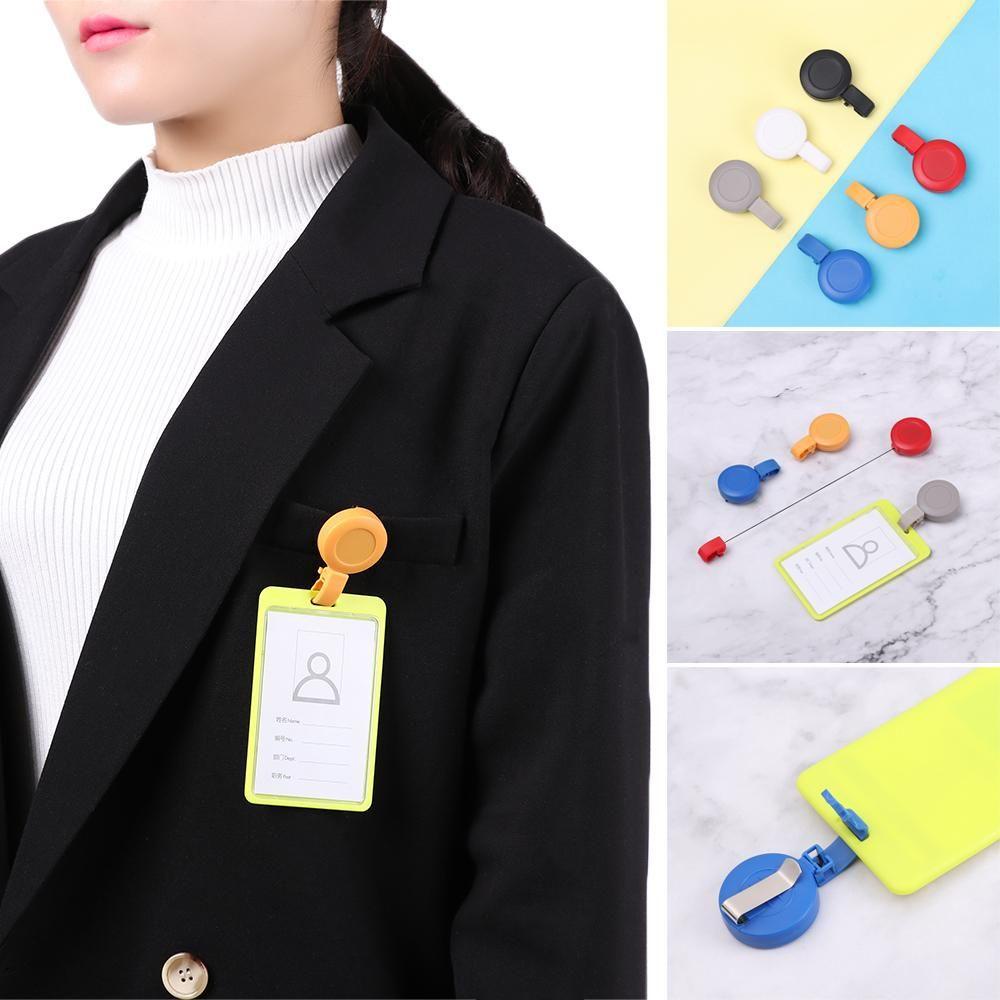 Nanas 1pc Lencana Pemegang Fashion Perlengkapan Kantor ID Kartu Nama Anti-Lost Klip Lanyards