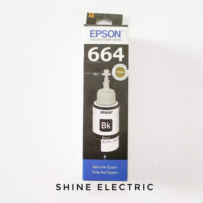 Tinta Epson 664 Black Hitam Original Genuine Ink Epson Asli