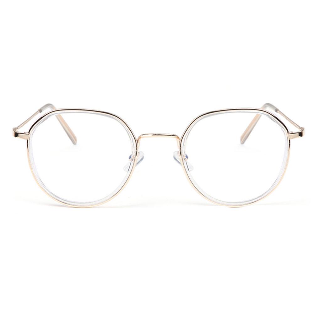 R-flower Kacamata Optik Frame Oktagon Lensa Flat High definition Gaya Retro