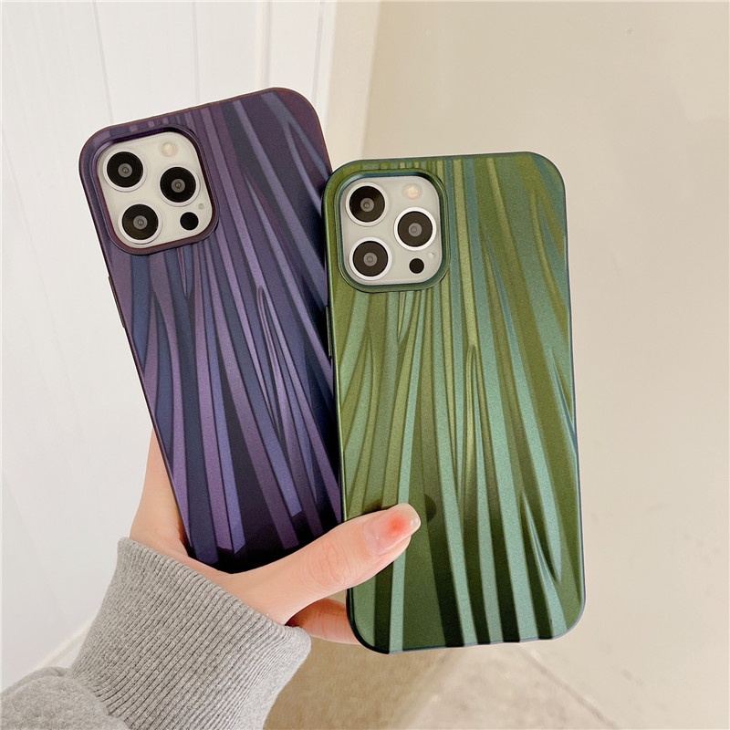 Soft Case Silikon Anti Jatuh Motif Ripple Untuk iPhone 13 Pro MAX 12 Pro MAX 11 Pro MAX X XR XS MAX 11