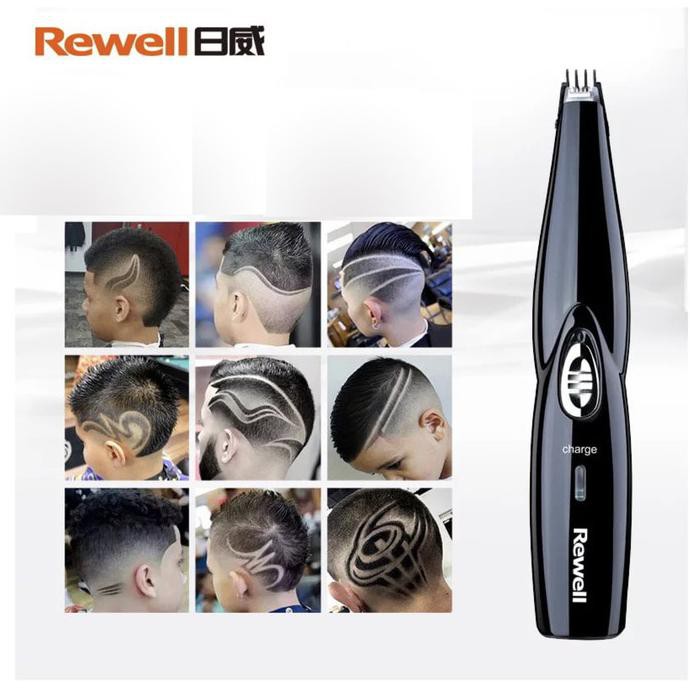 Zq8 ~ Alat Cukur Rambut Ukir Gambar Hair Tatto Rewell RFCD1750 Char