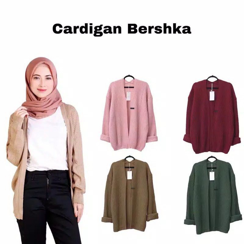 KARDIGAN BERSHKA PREMIUM MURAH -KARDIGAN WANITA RAJUT - OVERSIZE CARDI - CARDIGAN CARDY OUTER-