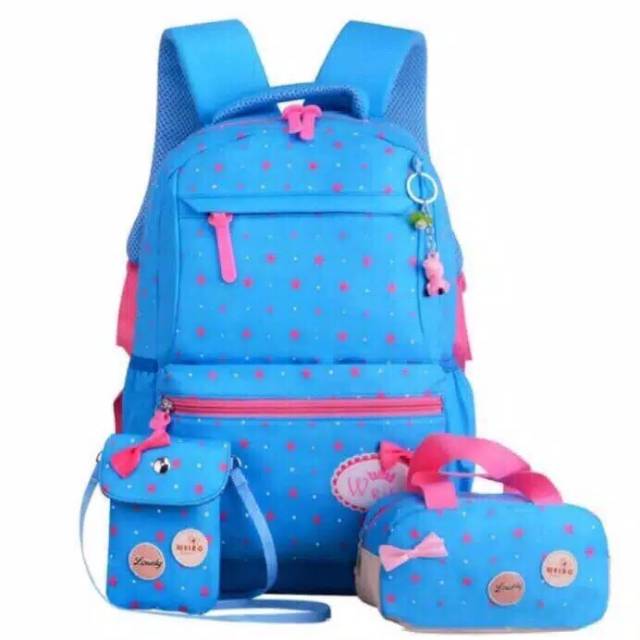 Back Pack Double Decker_Tas Ransel Anak_Lol_Unicorn_Superhero_Paw Patrol_Shopkins Fashion Cewek W5Q3