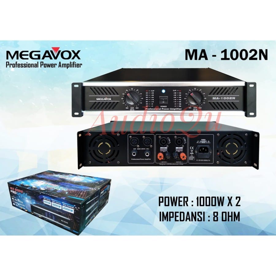 POWER AMPLI MEGAVOX MA 1002N / MA1002N / MA 1002 N ORIGINAL