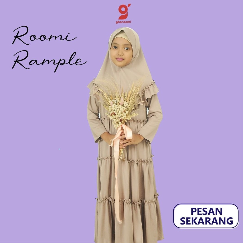 GAMIS ANAK GHOROOMI RAMPLE SYARI DRESS ANAK BUSANA MUSLIM 1 TAHUN - 5 TAHUN