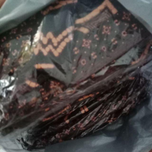 Gamis Batik Parang Sogan Size Standar Dan Jumbo Resleting Depan Bahan Katun Mataram Primisima