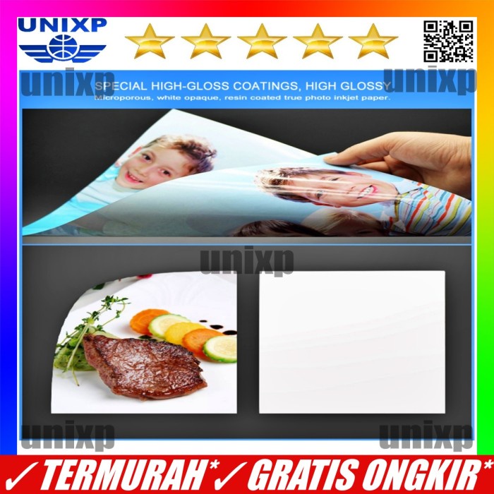 

kertas- kertas print foto glossy photo paper 210gsm 210gram 210 gram gsm - a4 - tanpa tulisan