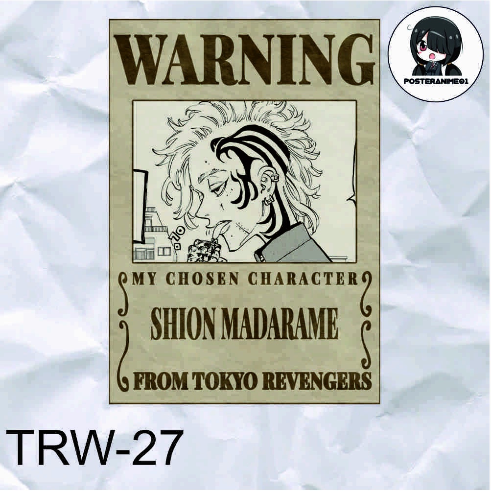 Poster Anime Tokyo Revengers | Poster Anime Tokyo Revengers Warning Aesthetic | DRAKEN | MIKEY | TERLENGKAP-27.SHION