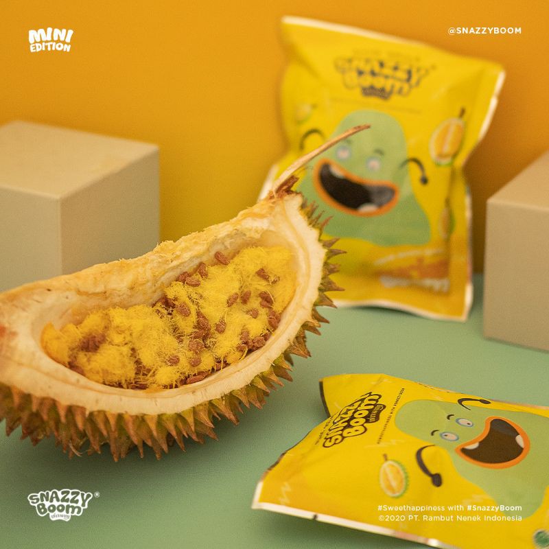 

Permen Gulali Arum Manis Snazzyboom rasa Durian minisize