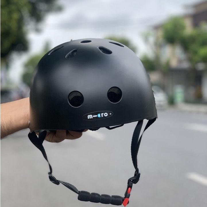Helm Sepatu Roda Inline Skate M-cro (Micro) Round Black