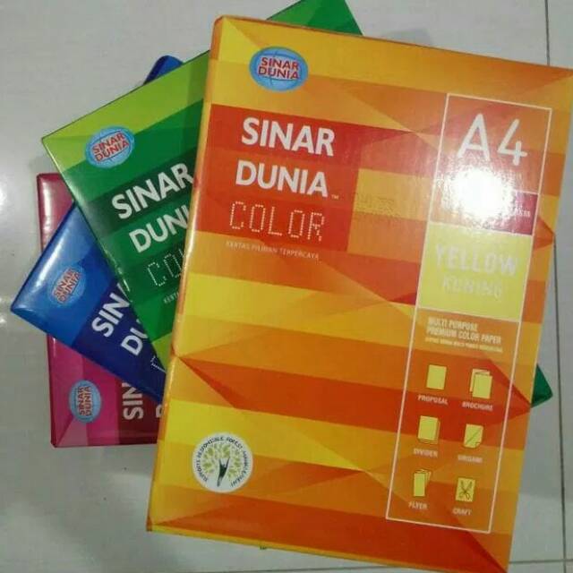 

Kertas Fotocopy HVS warna A4 70 GRAM