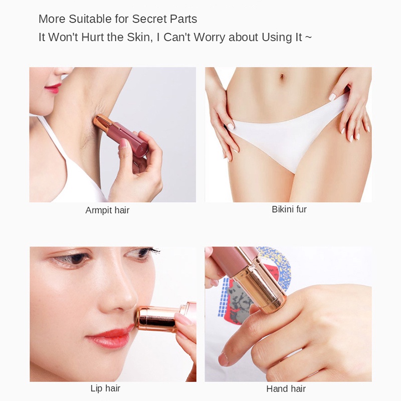 ZILLO Alat Cukur Penghilang Bulu Halus Untuk Wajah Ketiak Pembersih Bulu Tipis Tanpa Rasa Sakit Facial Hair Remover