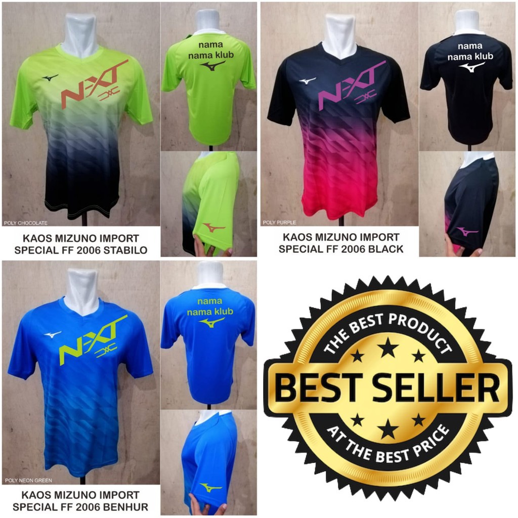Terbaru  Baju badminton mizuno 2006 SPECIAL FF kaos mizuno badminton import  Freeongkir
