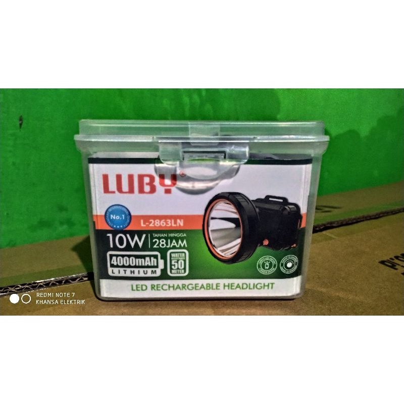 Senter kepala luby cahaya Putih 10 watt terang