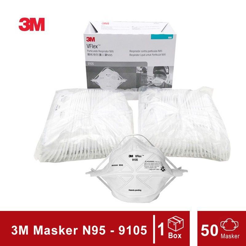 Masker 3M N95 9105 Vflex 1 Box 50pcs