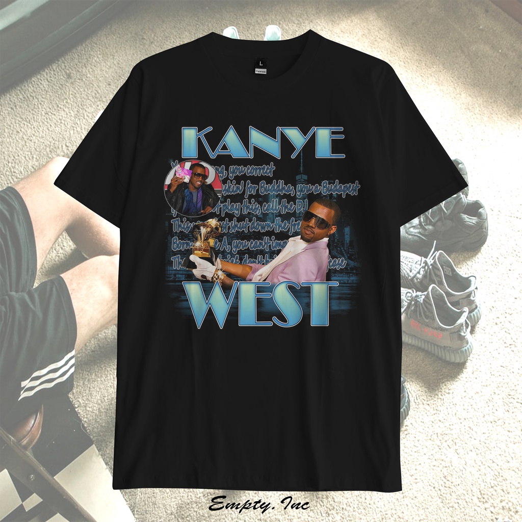 Kanye West Rap Tee Vintage Tee Bootleg / Kaos Kanye West