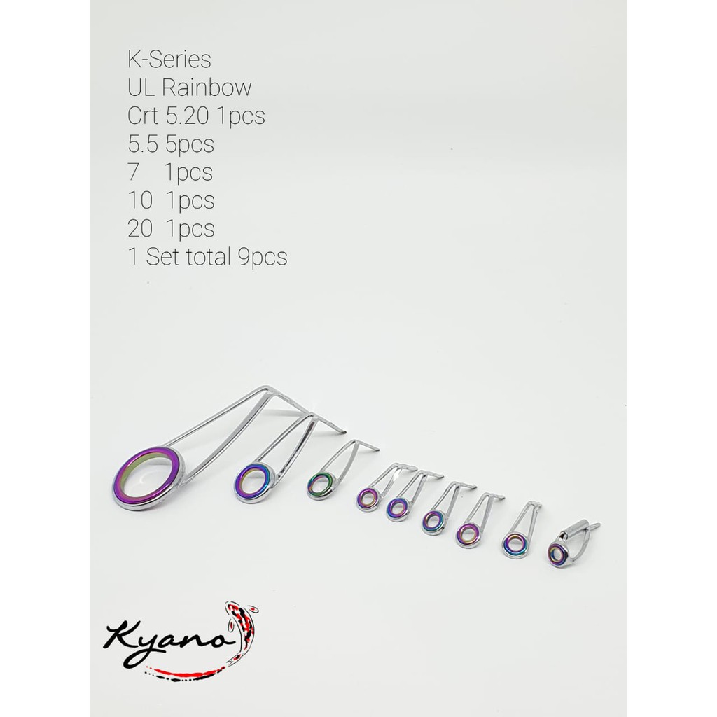 Cincin Joran UL Kyano K Series Rainbow 1 Set Isi 8 Pcs Non Fuji Ring Thin Titanium Oxide