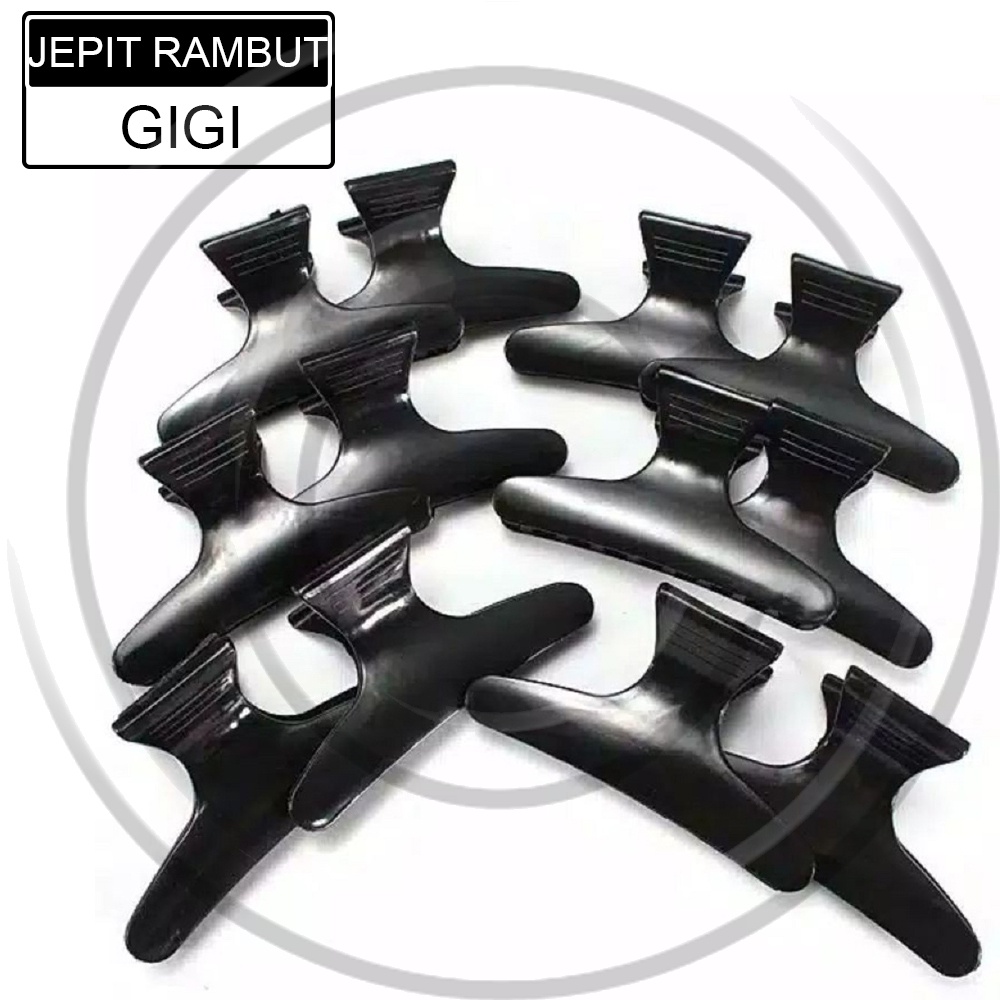 Jepit Rambut Salon Parting Gigi Warna Hitam isi 12 Pcs - CO