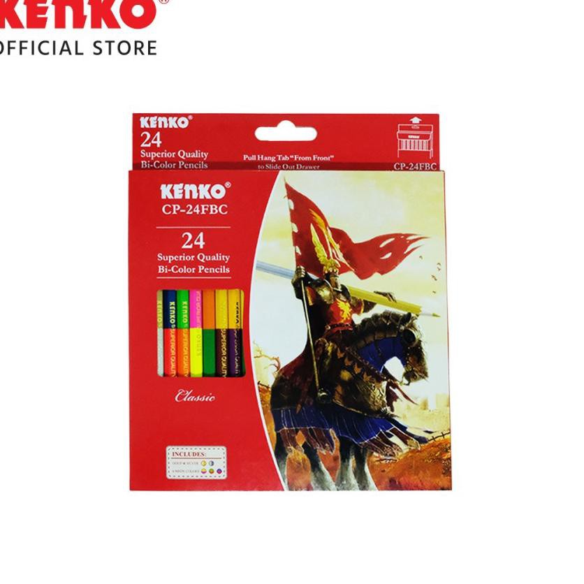 

Ready 8C9TA Pensil Warna KENKO Bicolor 48 warna / Coloring Pencil 76 Terkini