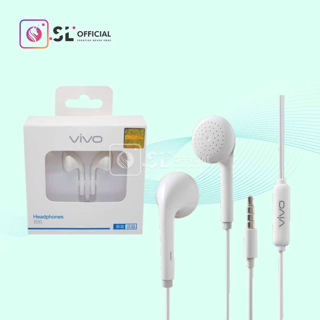 Headset Vivo Original 99% With Mic / Earphone Vivo ORI MH133