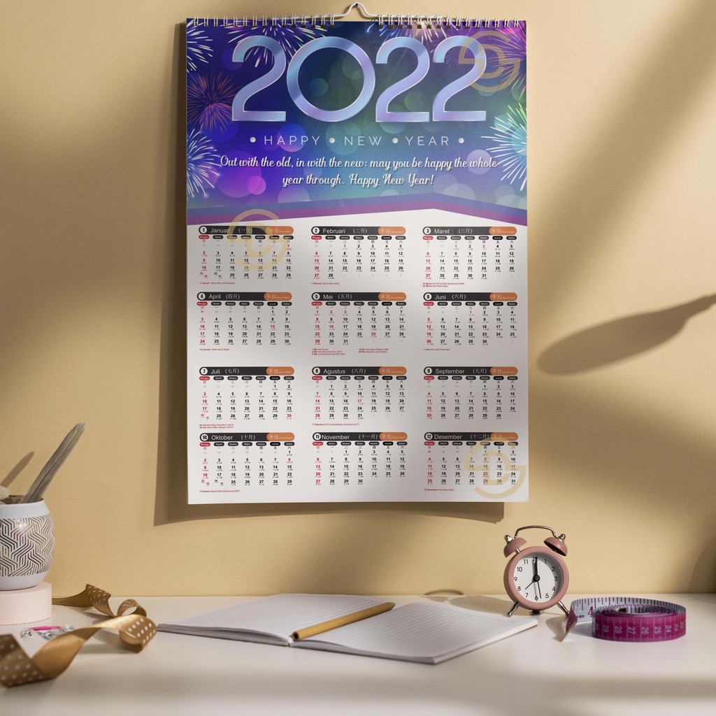 

Grosir Kalender Dinding Custom banyak LBH murah disain bebas Tahun 2023 versi 12 bulan satu lembar