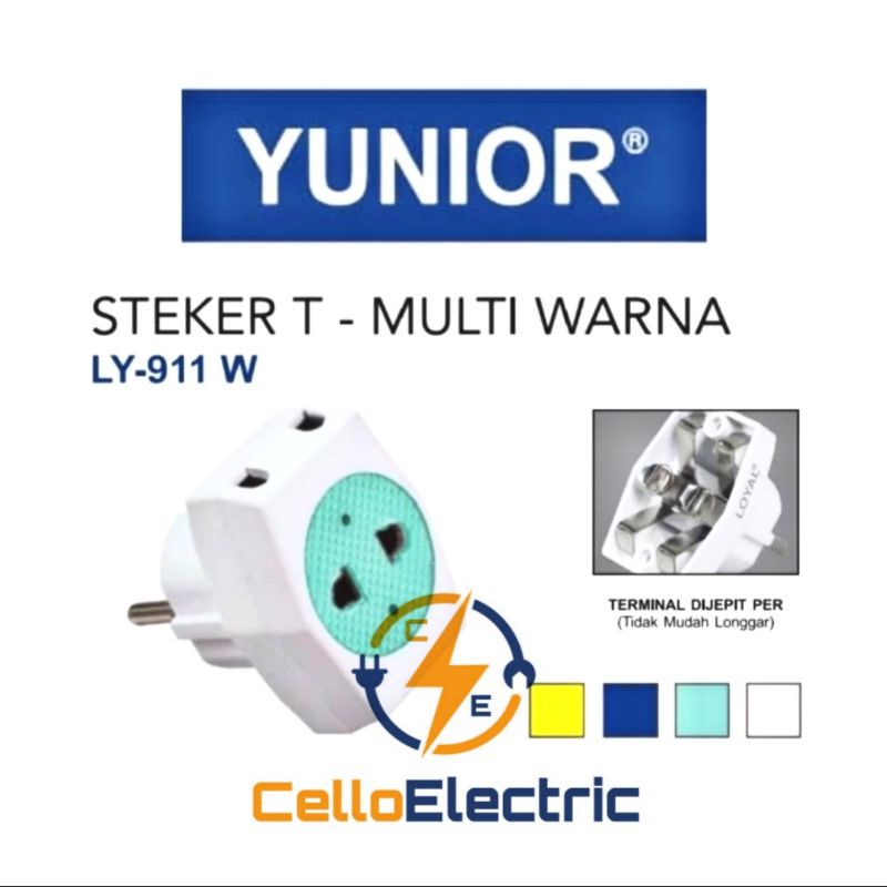 Steker T Multi Loyal 911w LY 917 / T Listrik Warna / T Arde Loyal Steker Listrik