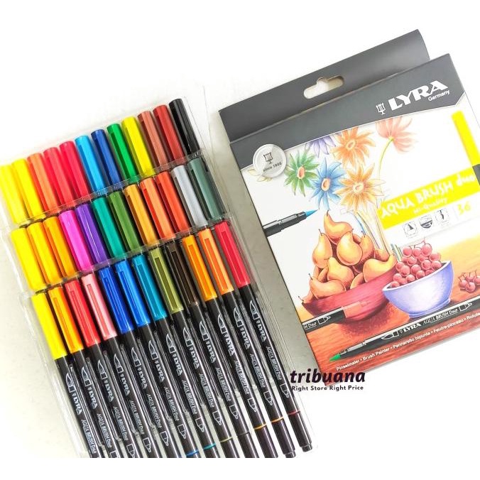 

[[COD]] LYRA Aqua Brush Duo - Brush Pen set 36 color BOOM SALE Kode 208