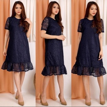 Baju Dress Natal Brukat Kekinian Terbaru 2022 Dress Natal Gaun Sisy Brukat Tile Bordir Gliter Tulle 