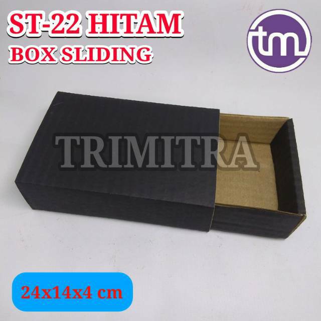 

KOTAK ST-22 HITAM KARDUS SLIDING KARTON BOX AKSESORIS SOUVENIR