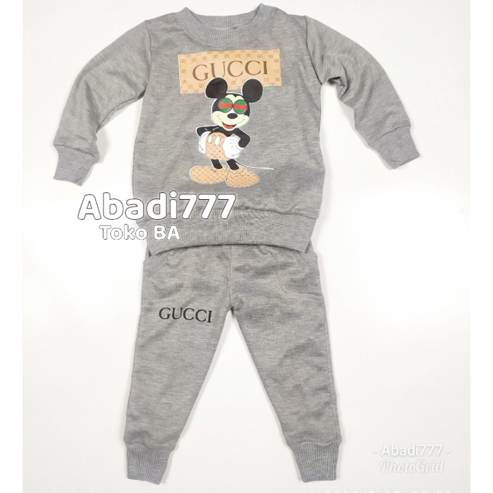 STELAN ANAK SETELAN SWITER DAN CELANA JOGER MOTIF MIKI BAHAN BABYTERRY