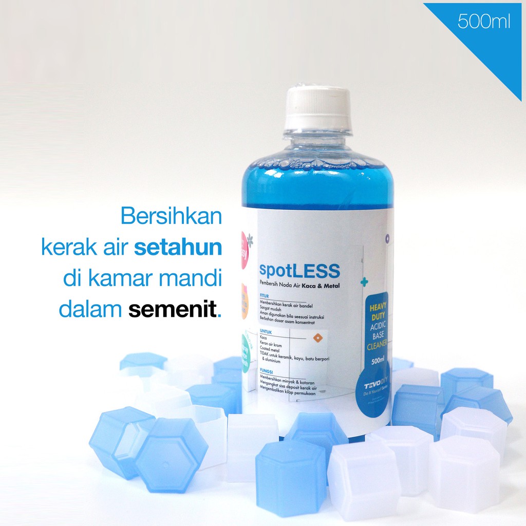 

TEVO spotLESS Pembersih Water Stain Kerak Jamur Air Bandel Remover Aman Keramik, Kaca, Stainless