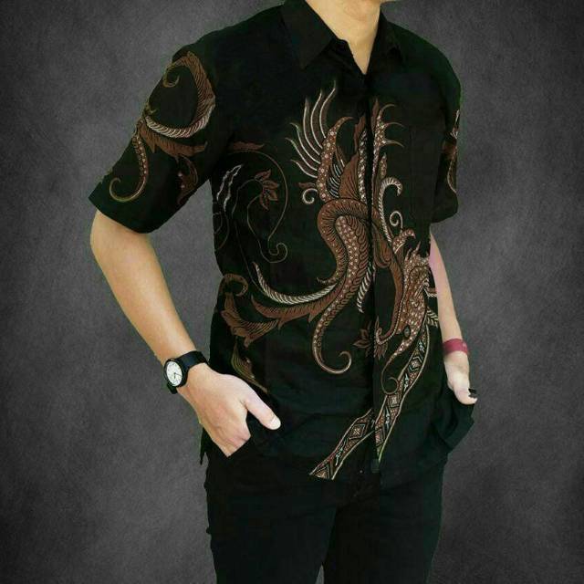  Kemeja batik pria original  M L XL XXL Shopee Indonesia