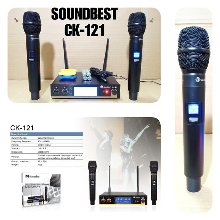 Microphone Wireless SoundBest CK 121 Mic Pegang Original Dan Murah