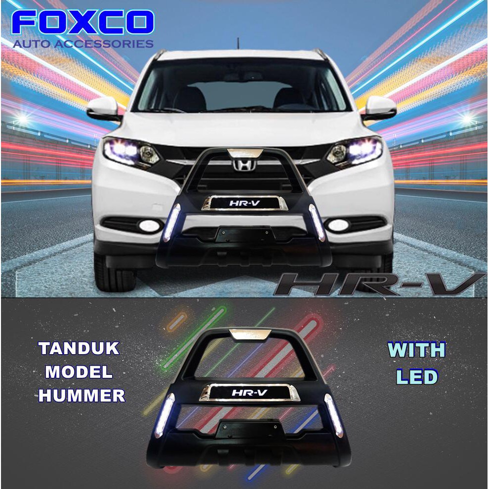 Tanduk Depan Bumper Depan Honda HRV Model Hummer With Led
