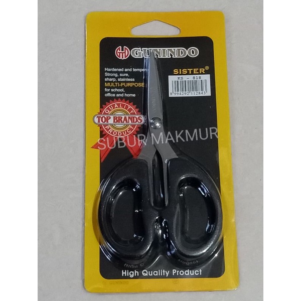 

(1Pcs) GUNTING STAENLIS ukuran kecil - GUNTING GUNINDO SISTER KS-818 Ukuran kecil