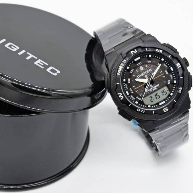 JAM TANGAN DIGITEC DG 3068 RANTAI DUALTIME DIGITAL& ANALOG ORIGINAL