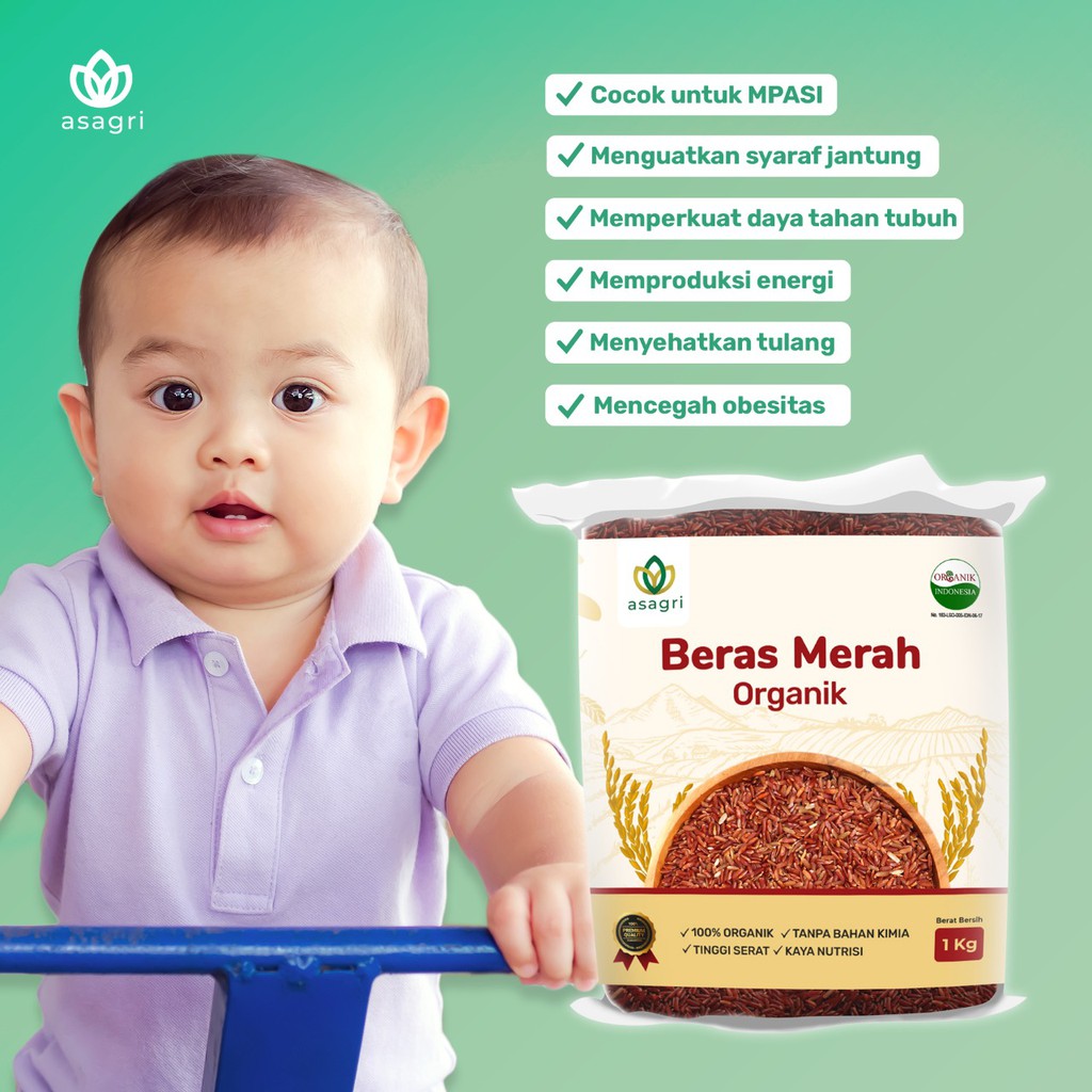 Asagri Beras Merah Anik 1 Kg Untuk Diet Rendah Gula Dan Mpasi Bayi Indonesia