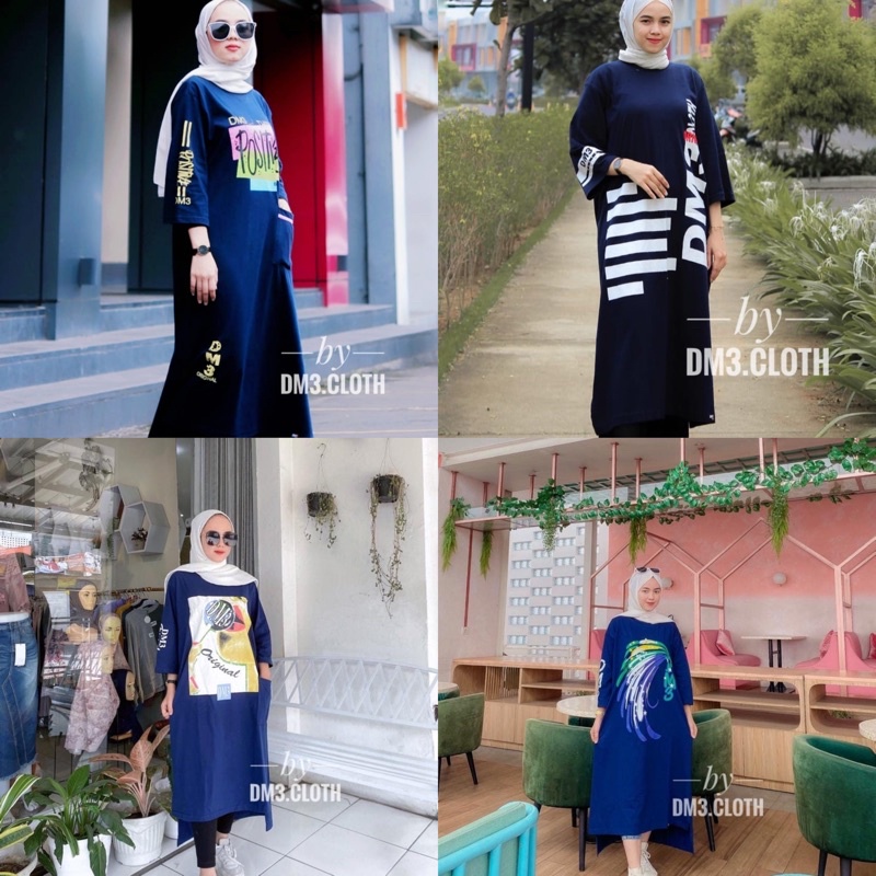 Long tunik DM3 Cloth Series Navy
