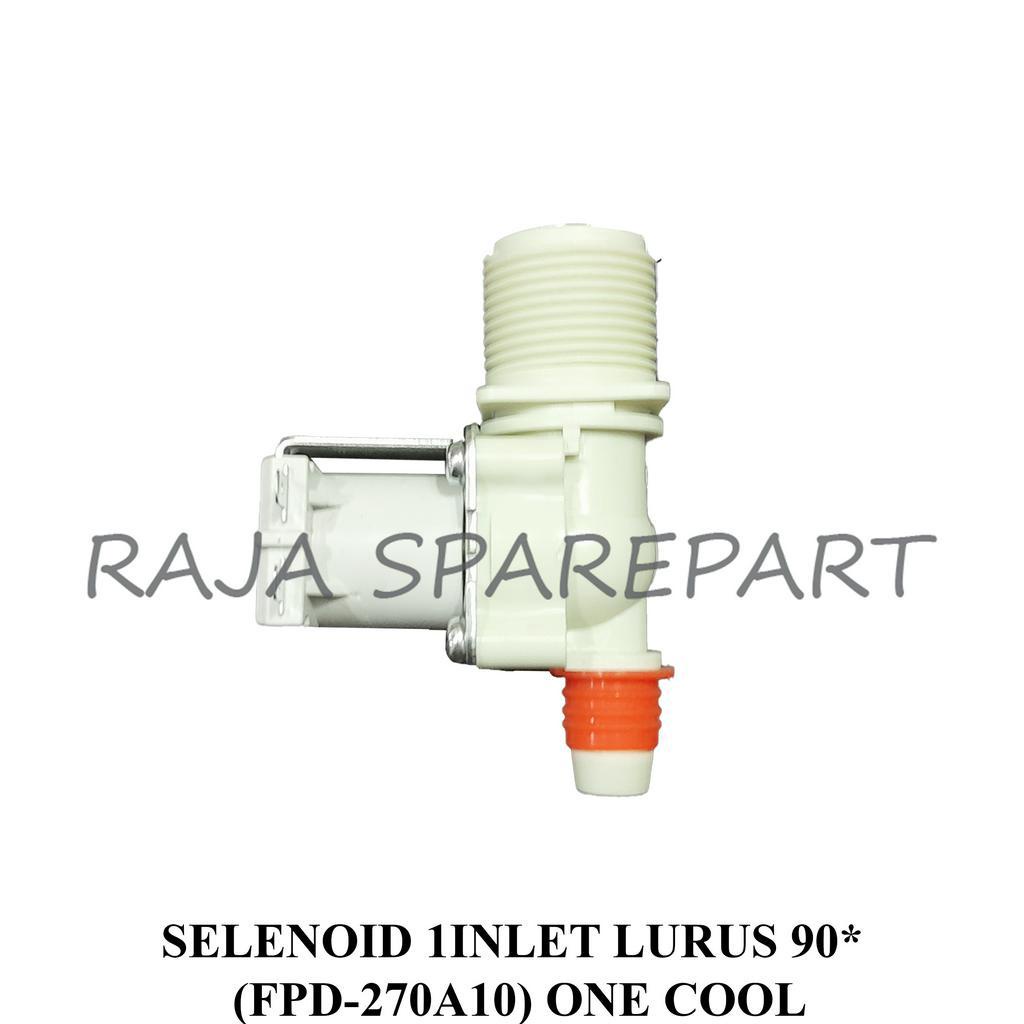 Selenoid / Water Inlet Mesin Cuci INLET SINGLE LURUS SOKET KECIL 90° (Merk ONECOOL)