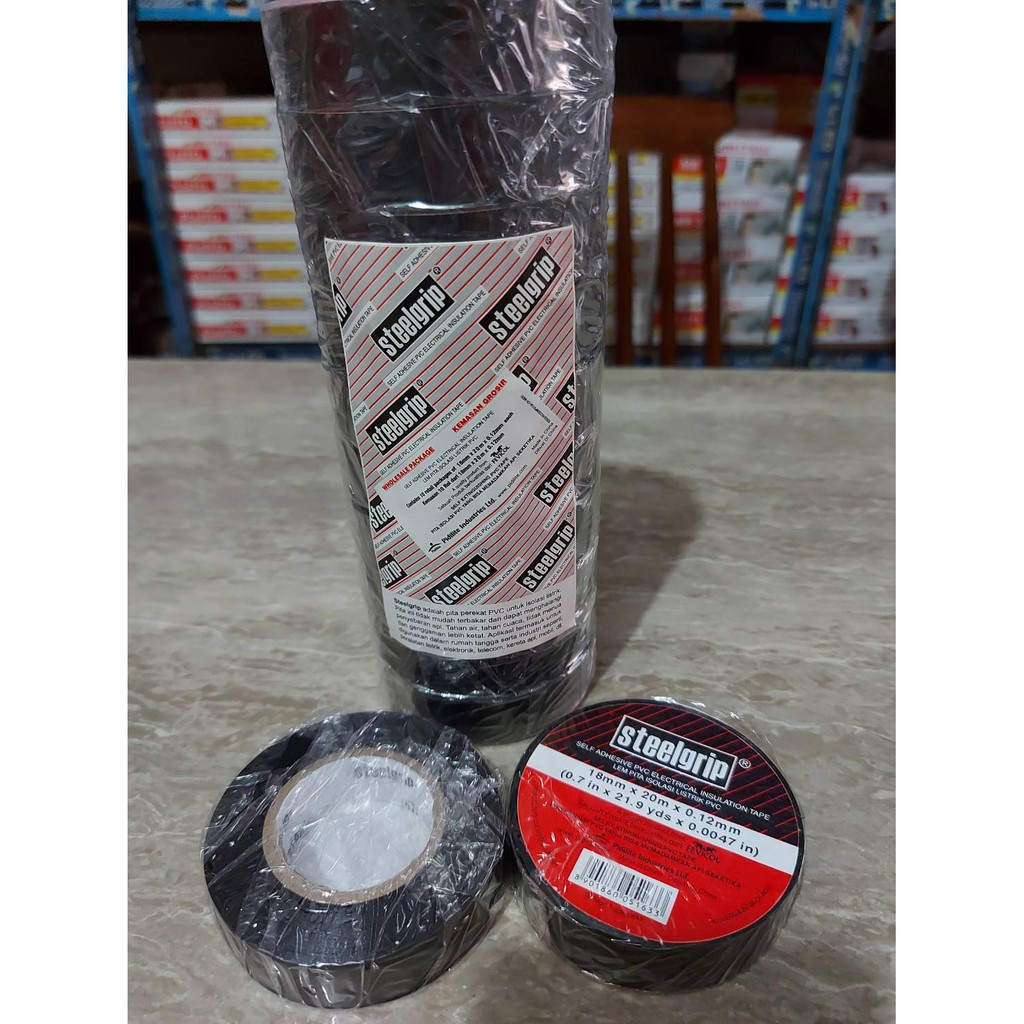 ISOLASI STEELGRIP/ PEREKAT LISTRIK/ ELECTRICAL TAPE STEELGRIP/ISOLASI LISTRIK STEELGRIP BEST QUALITY