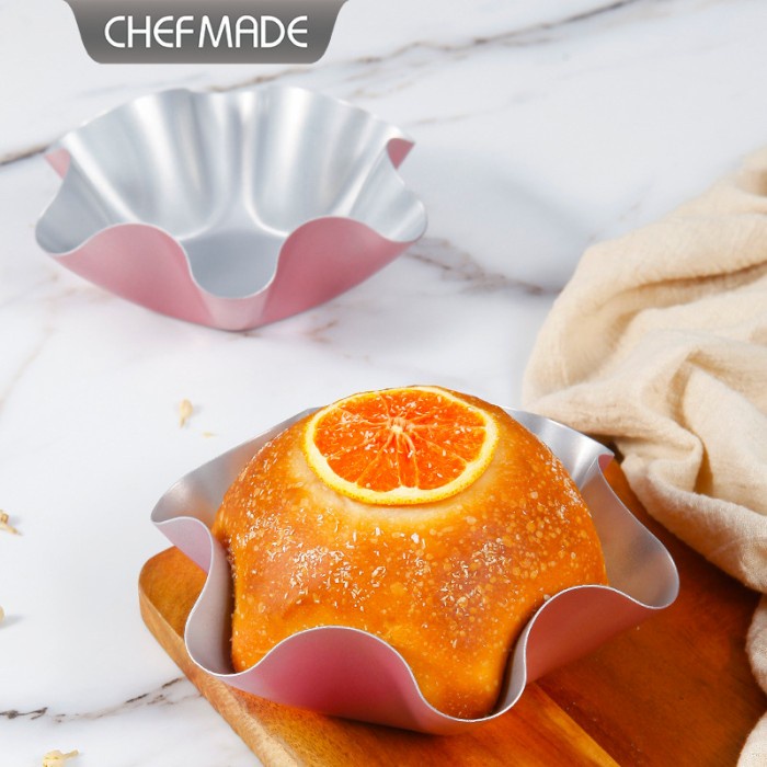 chefmade Hexagon Pandoro Bread mould wk9823 Pink / loyang kue