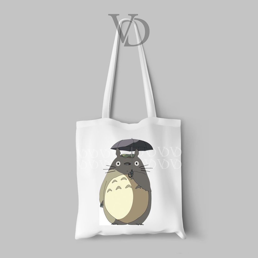 tote bag kanvas / tote bag totoro / tote bag anime japan / tote bag anime jepang / tote bag ghibli studio