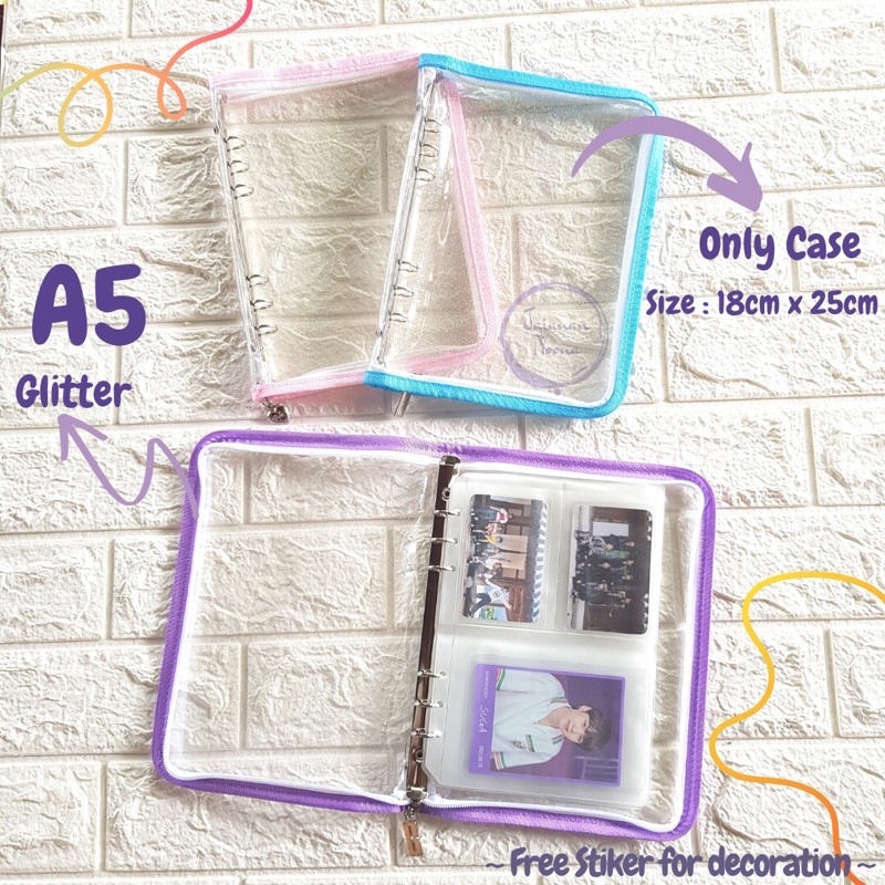 

Binder Glitter Zipper Photocard A5 / A6 (Case Only)